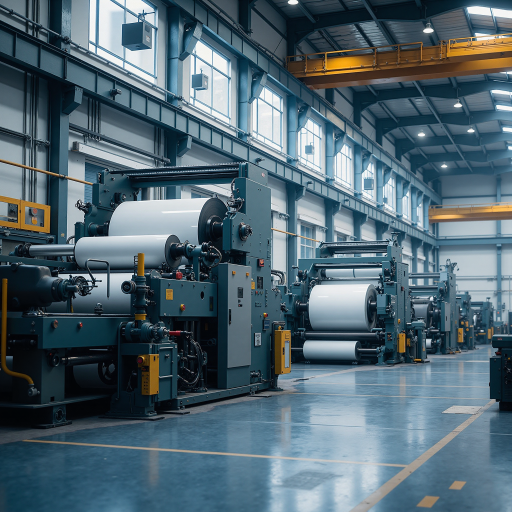 制造企业工厂外观,现代化工业厂房,绿色背景,制造业形象