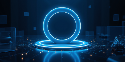 知名互联网公司标志,现代化科技图标,蓝色背景,互联网行业代表